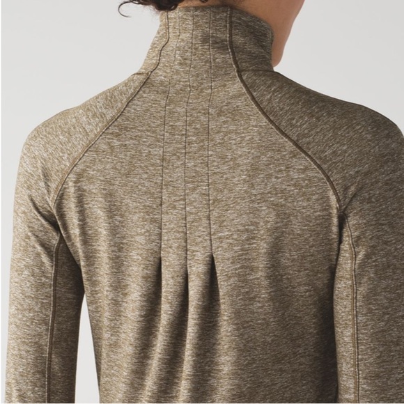 lululemon Rush Hour 1/2 Zip Pullover Heathered Military Green Sz 4 - Picture 5 of 16